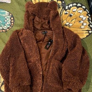 Bear in mind fuzzy jacket